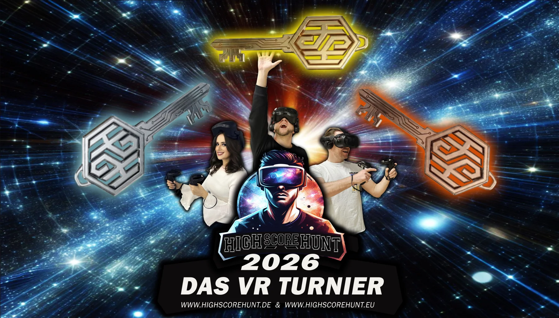 Spieler mit VR-Headsets beim High Score Hunt
