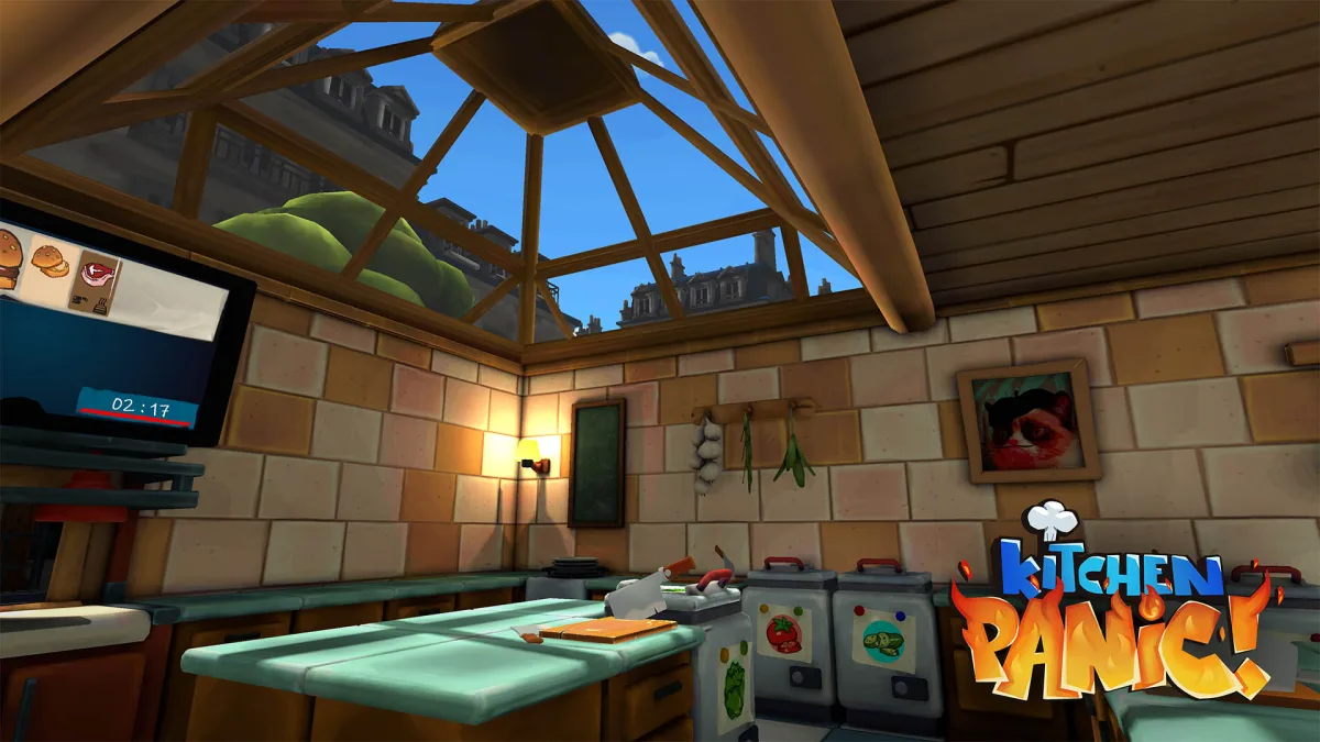 Küchen-Szene aus Kitchen Panic bei der VEX VR Arena