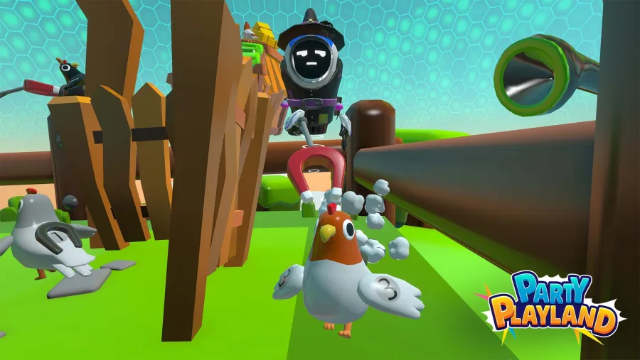 Chick N Fish Minispiel in Party Playland bei der VEX VR Arena